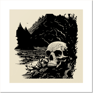 skull landscape Posters and Art